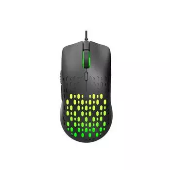 Проводная мышь Цветная подсветка 3600 точек на дюйм Регулировка четырех передач Высокая чувствительность без задержки Plug and Play Высокопроизводительная игровая мышь для ПК для геймеров чёрный
