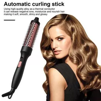 Проводная щетка для завивки волос Многофункциональная термощетка Быстрый нагрев Круглая щетка с отрицательными ионами Электрические инструменты для выпрямления волос Щипцы для завивки волос US Plug