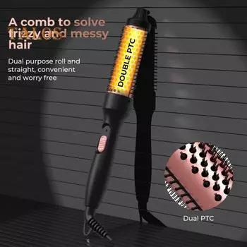 Проводная щетка для завивки волос Многофункциональная термощетка Быстрый нагрев Круглая щетка с отрицательными ионами Электрические инструменты для выпрямления волос Щипцы для завивки волос US Plug
