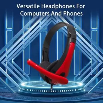 Проводная USB-гарнитура с микрофоном с шумоподавлением Clear Voice HiFi Sound идеально подходит для звонков и игр на ПК чёрный