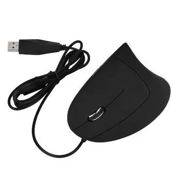 Проводная USB-мышь для левой руки, вертикальная, эргономичная игровая мышь, здоровая мышь для запястья