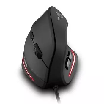 Проводная вертикальная игровая мышь, USB-эргономичная игровая мышь, регулируемая RGB-подсветка 7200 точек на дюйм, совместимая с геймерским ноутбуком