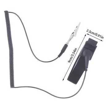 Проводной антистатический металлический браслет, регулируемый разрядный кабель, ремешок на запястье, провод заземления для руки, беспроводной зажим