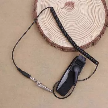 Проводной антистатический металлический браслет, регулируемый разрядный кабель, ремешок на запястье, провод заземления для руки, беспроводной зажим one size