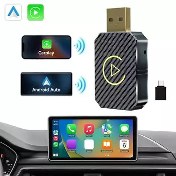 Проводной беспроводной Carplay и беспроводной адаптер Android Auto, совместимый с Bluetooth 5.0 WiFi для OEM-проводного Carplay Android Auto Car