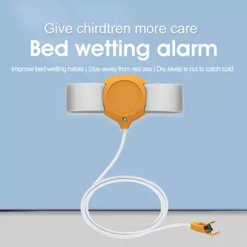 Проводной детский сигнал тревоги при ночном недержании мочи, сигнализация для мальчиков и девочек, приучение к горшку для ухода за пожилыми людьми со светодиодной подсветкой Clip-on Type оранжевый