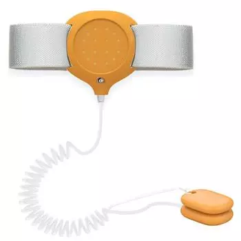 Проводной детский сигнал тревоги при ночном недержании мочи, сигнализация для детей, приучение к горшку, уход за пожилыми людьми со светодиодным индикатором, 2 режима сигнализации, вибрация/вибрация и звук Clip-on Type оранжевый