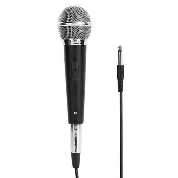 Проводной динамический микрофон профессиональный Hifi Sound Mic для KTV Vocal Music Performance Meeting Черный Black