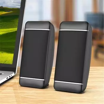 Проводной динамик для ноутбука, источник питания USB, полночастотные высококачественные двойные динамики 3,5 мм