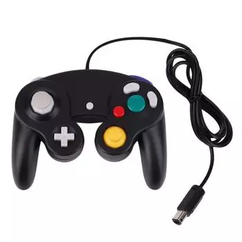 Проводной игровой контроллер Shock для видеоигр Nintendo GameCube NGC Wii 13*10*5cm чёрный