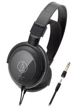 Проводной кабель для наушников Mini Connection Black Audio-Technica ATH-AVC300 3 м/6,3 мм Standard/3,5 мм
