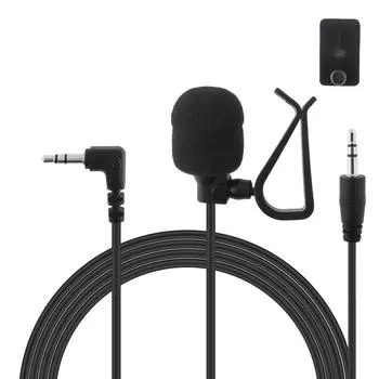 Проводной ПВХ 3,5 мм стерео разъем мини автомобильный микрофон внешний микрофон для ПК автомобильный DVD плеер радио аудио микрофон 3-полюсный адаптер 3 м длиной Straight adapter microphone