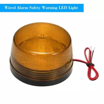 Проводной сигнал тревоги, стробоскопический сигнал, предупреждение о безопасности, светодиодный индикатор, мигающий водонепроницаемый, 12 В, 120 мА, безопасная безопасность красный