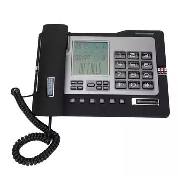 Проводной стационарный телефон с функцией определения номера, голосовыми подсказками и функцией отключения звука для домашнего офиса US Plug