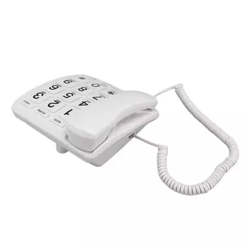 Проводной телефон с большой кнопкой, функцией быстрого набора без помощи рук, памятью номеров, стационарным телефоном для пожилых людей