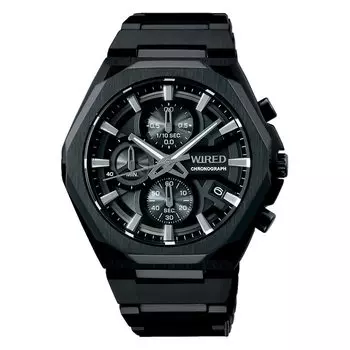 Проводные часы AGAT449 Black [Seiko Watch] Reflection Chronograph мужские
