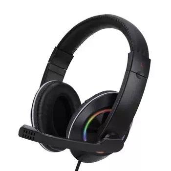 Проводные игровые наушники, геймерская гарнитура с микрофоном для компьютера, ноутбука, PS4 Play Station 4, Nintendo Switch, планшета чёрный
