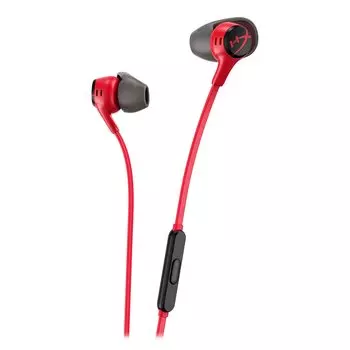 Проводные игровые наушники HyperX Cloud Earbuds 2 с красным встроенным микрофоном Nintendo Switch Гарантия производителя 2 года Работа на дому Удаленная работа Видеоконференция