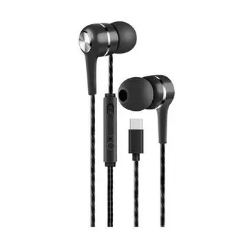 Проводные игровые наушники-вкладыши с шумоподавлением, интеллектуальным управлением проводом, сверхлегкие, эргономичный дизайн, универсальные наушники-вкладыши с высокой четкостью звука чёрный