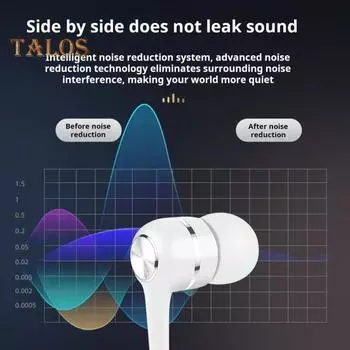 Проводные игровые наушники-вкладыши с шумоподавлением, интеллектуальным управлением проводом, сверхлегкие, эргономичный дизайн, универсальные наушники-вкладыши с высокой четкостью звука чёрный