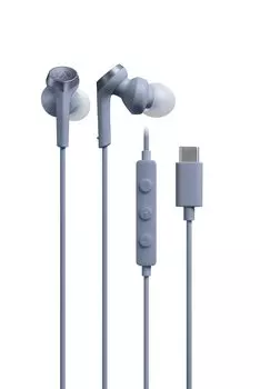 Проводные наушники Audio Technica BL с микрофоном USB Heavy Bass Canal Type PC Windows Mac Android Blue ATH-CKS330C 1.2m Type-C синий