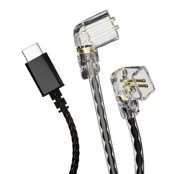 Проводные наушники D6 типа C, кабель 0,75 мм, двухконтактные кабели для наушников, сменные аксессуары для CCA/KZ/TRN/QDC/DUNU/SIMGOT