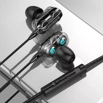 Проводные наушники для Samsung Xiaomi Hi-Fi High Bass 6D стерео наушники-вкладыши Спортивная гарнитура красный
