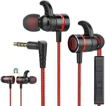 Проводные наушники Funnis с функцией шумоподавления стереозвука Проводные игровые проводные наушники TPE с высокой амбушюрой, близкой к магнитному поглощению Проводные наушники