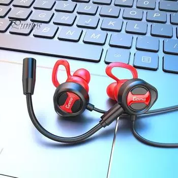 Проводные наушники G31, высококачественные интеллектуальные шумоподавление, легкие 3,5 мм стерео спортивные игровые наушники-вкладыши для звонков красный