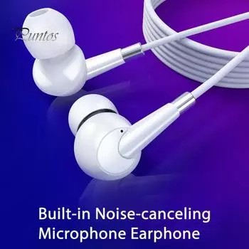 Проводные наушники Hi-Fi качество звука внутриканальная гарнитура с разъемом 3,5 мм Проводные наушники с микрофоном для музыкальных звонков и занятий спортом красный