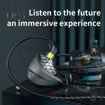 Проводные наушники Интеллектуальный микрофон с шумоподавлением Регулятор громкости Наушники-вкладыши с проводным управлением синий