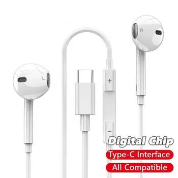 Проводные наушники Lightning для iPhone 15 14 12 11 13 Pro Max Bluetooth наушники X XR XS 6 7 8 Plus SE Type-c 3,5 мм гарнитура для Samsung Xiaomi