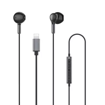 Проводные наушники Lightning iPhone, сертифицированные MFi, с высокочувствительным динамиком. Нет ощущения дискомфорта при длительном ношении. С контролем.