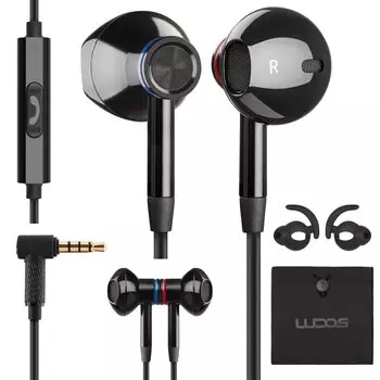 Проводные наушники LUDOS NOVA с микрофоном и шумоизоляцией