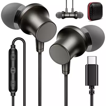 Проводные наушники MACLE Deep Bass Calls Магнитные совместимые с Pro 10 Air4 5 Mini6 Совместимые с Google Pixel 7a 6 Наушники с микрофоном ЦАП