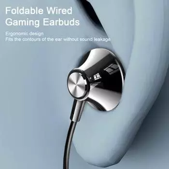 Проводные наушники с микрофоном 3,5 мм Type-C, наушники-вкладыши с шумоподавлением, управление звуковой линией Hi-Fi, запись потоковой передачи музыки в реальном времени, игровые наушники-вкладыши 3.5mm чёрный