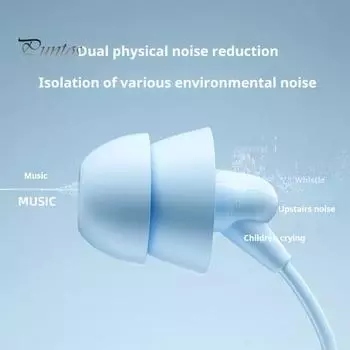 Проводные наушники с микрофоном, стереозвук, глубокие басы, без искажений, управление линией, гарнитура-вкладыш, аксессуары для телефонов синий