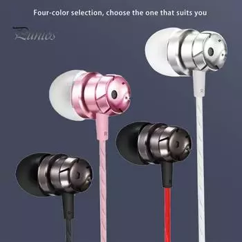 Проводные наушники с защитой от намотки, гибкие наушники TPE с управлением линией, наушники-вкладыши для звонков чёрный