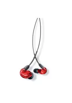 Проводные наушники SHURE SE215 Red с пассивным шумоподавлением, высокой звукоизоляцией, игровые, специальная серия, канального типа, беспроводные, трансформируемые, MMCX Recable красный