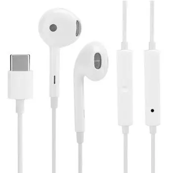 Проводные наушники Type C Half In Ear HD, белые для OPPO Reno R17Pro Find X