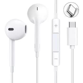 Проводные наушники Type C, новая версия, совместимые с iPhone 15, наушники Type C с функцией шумоподавления, совместимые с наушниками iPhone, [2025]