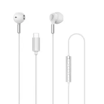 Проводные наушники TYPE C с улучшенным динамическим драйвером MEMS PC не создают ощущения комфорта при длительном ношении, в комплекте с пультом управления TT-Valley