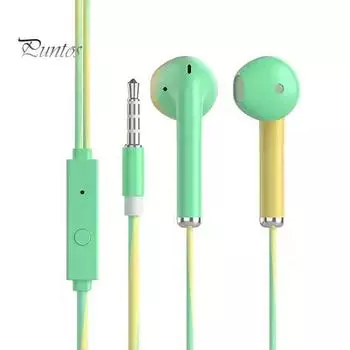 Проводные наушники u24, легкие наушники-вкладыши с шумоподавлением, 3,5 мм, студенческие игровые наушники с объемным звуком для бега зелёный