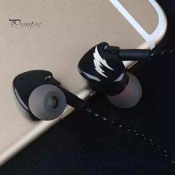 Проводные наушники V2, удобные чувствительные наушники с управлением линией, удобные наушники с мега басами для занятий спортом белый