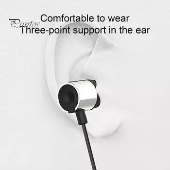 Проводные наушники-вкладыши, эргономичные наушники-вкладыши Super Bass, 3,5 мм, HD-совместимые игровые наушники-вкладыши для звонков, для бега чёрный
