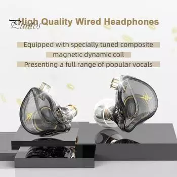 Проводные наушники-вкладыши со звуком HIFI Встроенный микрофон с шумоподавлением Проводные наушники 3,5 мм с усилением низких частот With Mic серый
