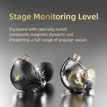 Проводные наушники-вкладыши со звуком HIFI, встроенным шумоподавляющим микрофоном, 3,5-мм проводные наушники с улучшенными басами With Mic серый