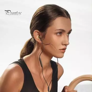 Проводные наушники-вкладыши типа C с шумоподавлением, спортивная гарнитура с микрофоном для мобильного телефона темно-зеленого