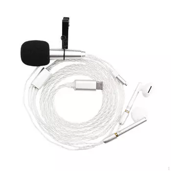 Проводные наушники-вкладыши типа C Удобный внешний чехол из ПВХ Легко хранить Удобно носить Эргономичный