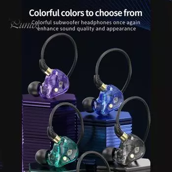 Проводные наушники-вкладыши унисекс Mega Bass с микрофоном, чистый звук, игровой универсальный интерфейс 3,5 мм, спортивные наушники, аксессуар для телефона синий